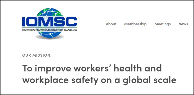 Screenshot homepage IOMSC website